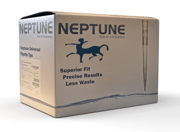 Neptune Filter Tips 100-1000 µL Universal Fit Racked, Low Retention, Pre-Sterilized